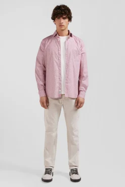 Slim pink cotton shirt