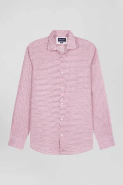 Slim pink cotton shirt
