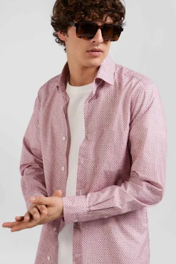 Slim pink cotton shirt