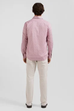 Slim pink cotton shirt