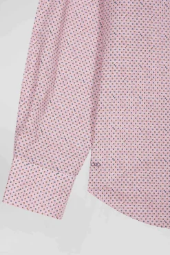 Slim pink cotton shirt