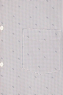 Slim pink microprint cotton shirt