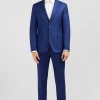 Slim-fit suit in blue wool
