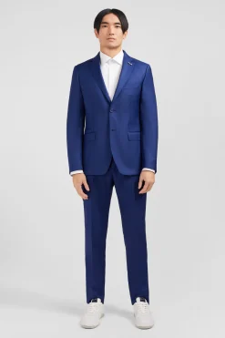 Slim-fit suit in blue wool