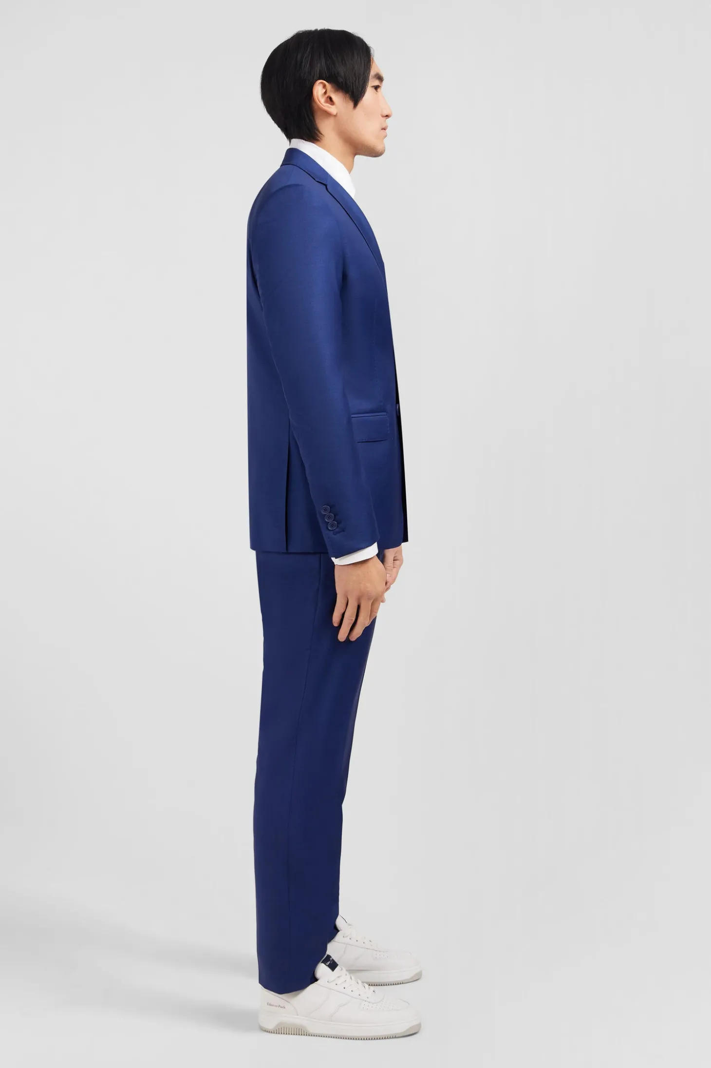 Slim-fit suit in blue wool