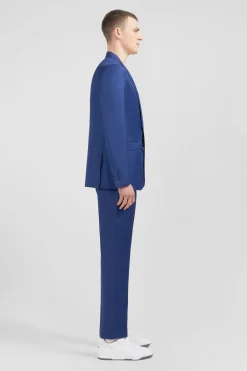 Slim-fit suit in blue wool