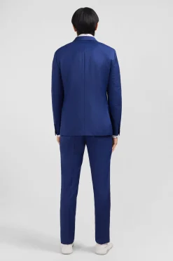 Slim-fit suit in blue wool