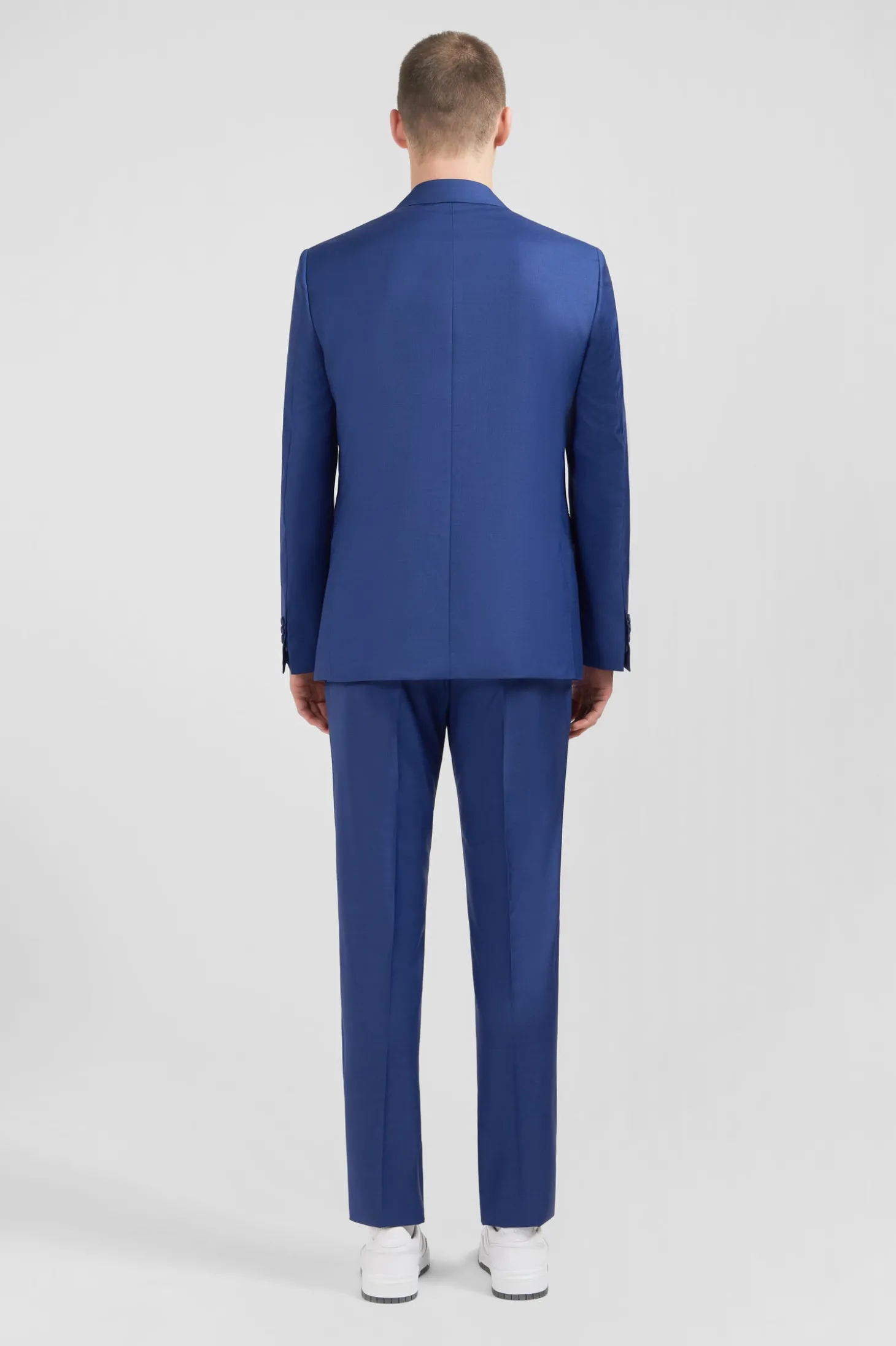 Slim-fit suit in blue wool
