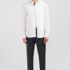 Slim-fit white shirt in stretch poplin