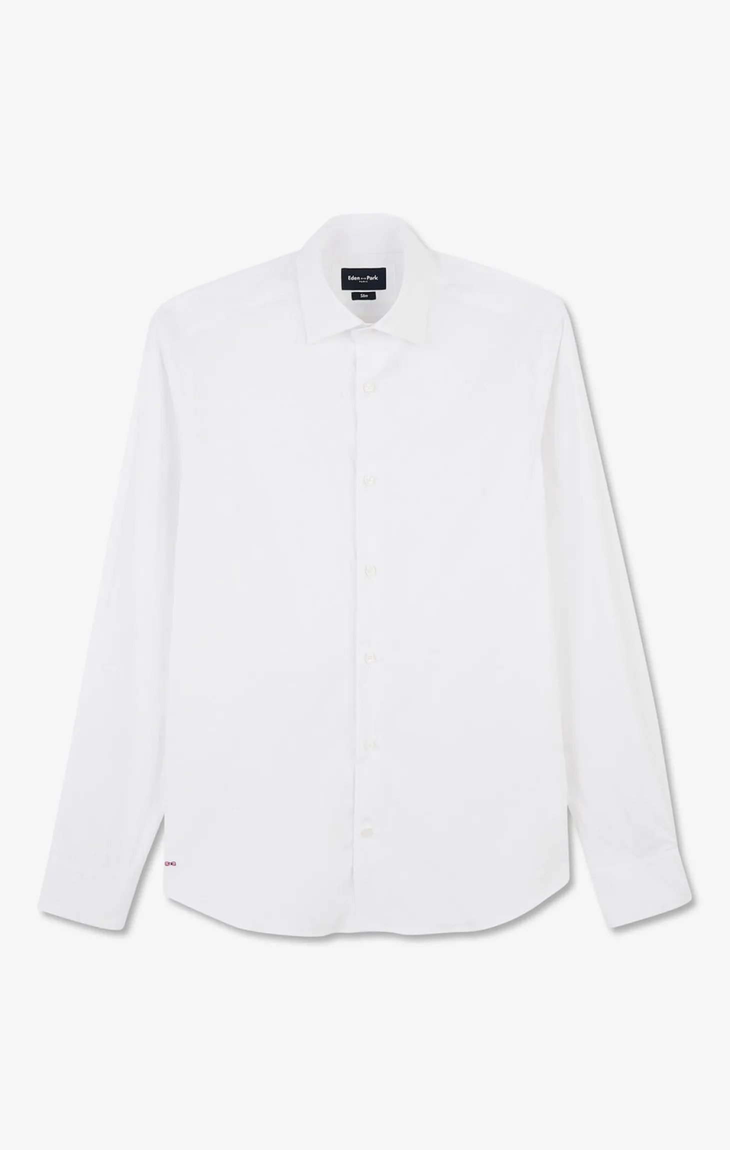 Slim-fit white shirt in stretch poplin