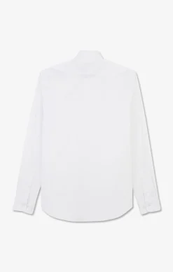 Slim-fit white shirt in stretch poplin