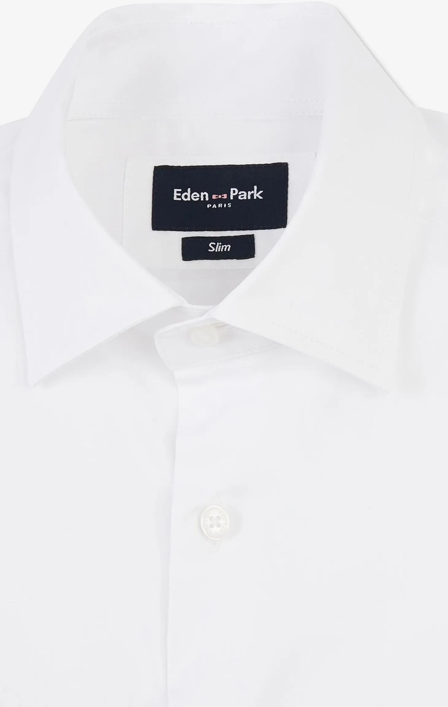 Slim-fit white shirt in stretch poplin