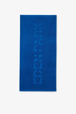 Small blue sports towel