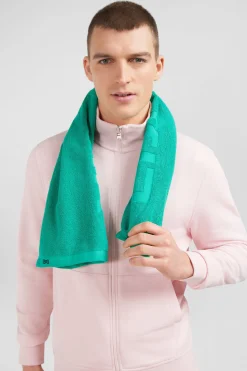 Small green sports towel