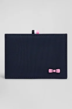 Small navy blue card holder