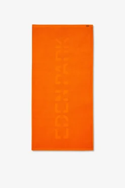 Small orange sports towel
