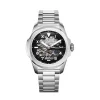 Steel automatic skeleton watch