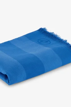 Striped blue hammam towel