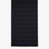Striped navy blue hammam towel