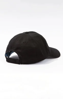 Unicolour black cotton cap
