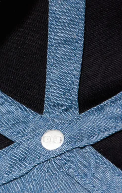 Unicolour black cotton cap