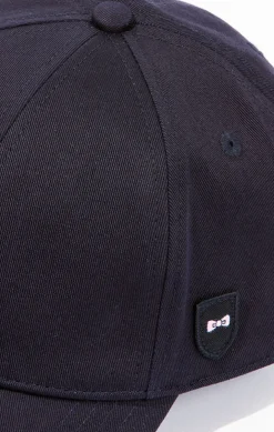 Unicolour navy blue cotton cap