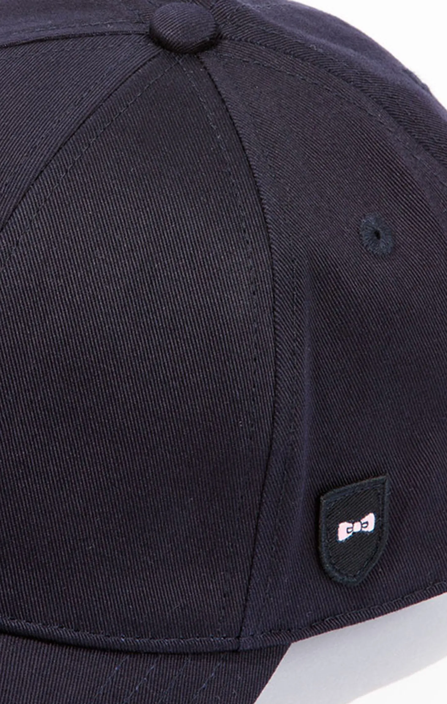 Unicolour navy blue cotton cap