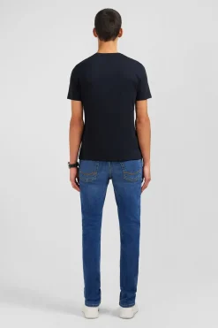 V-neck black light pima cotton t-shirt