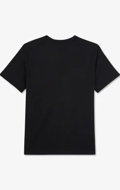 V-neck black light pima cotton t-shirt