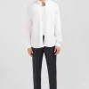 White cotton pinpoint shirt