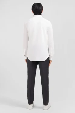 White cotton pinpoint shirt