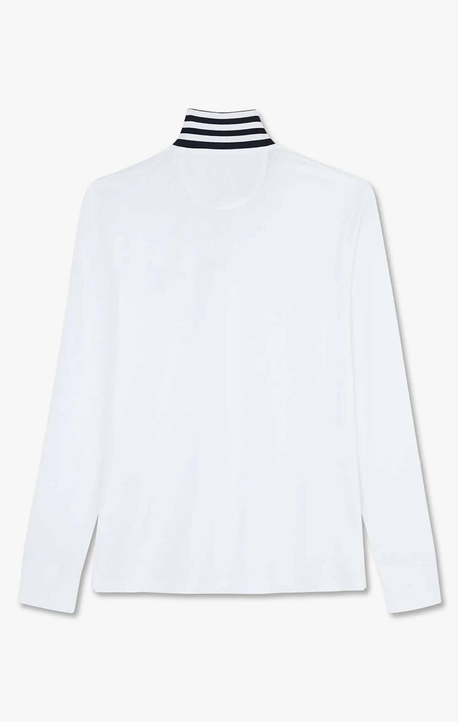 White cotton polo with contrasting neck