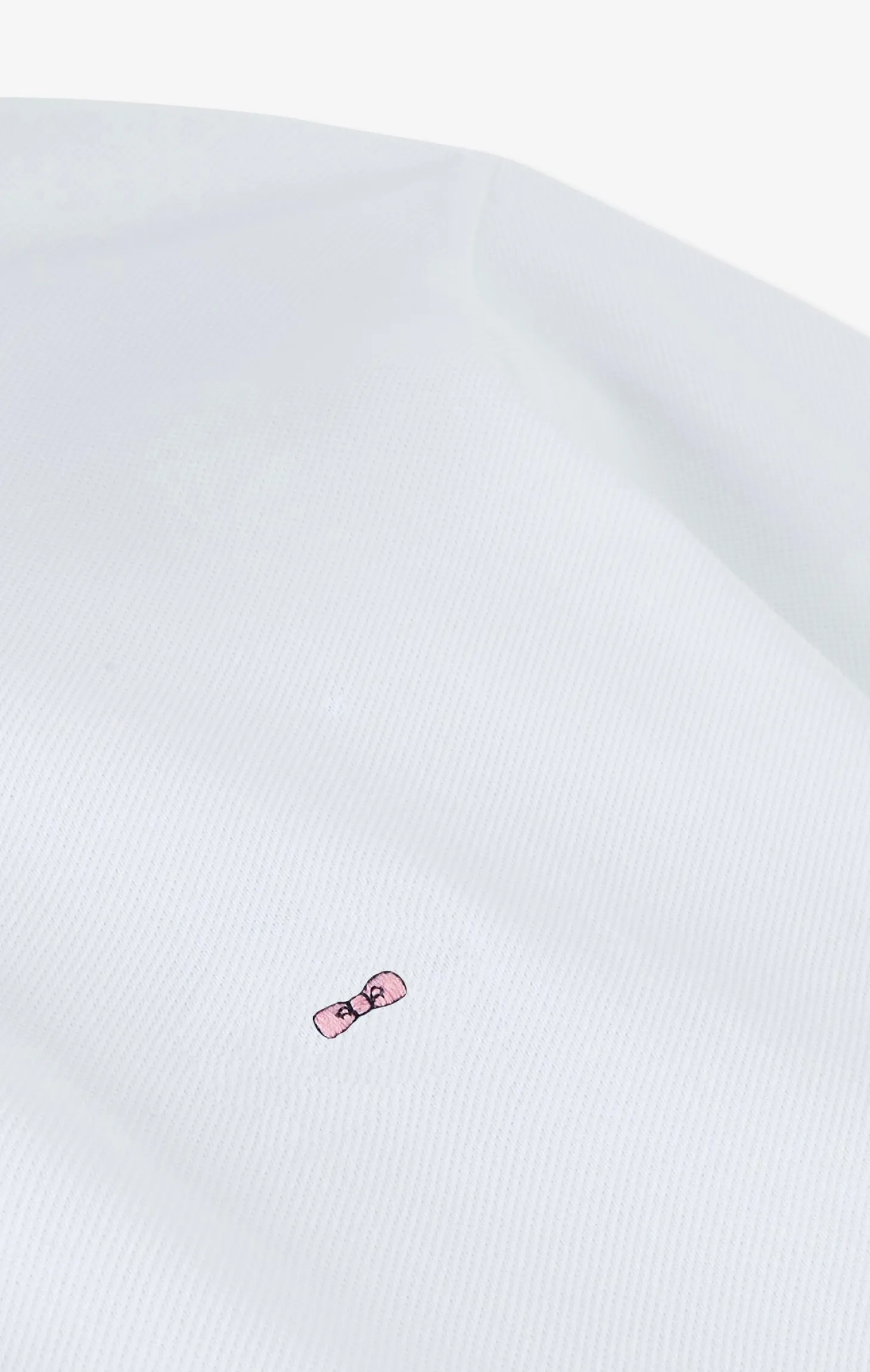 White cotton polo with contrasting neck