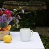 White Limoges porcelain mug