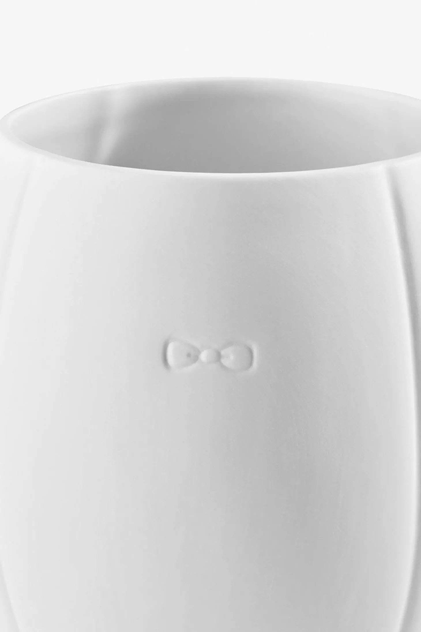 White Limoges porcelain mug