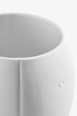 White Limoges porcelain mug