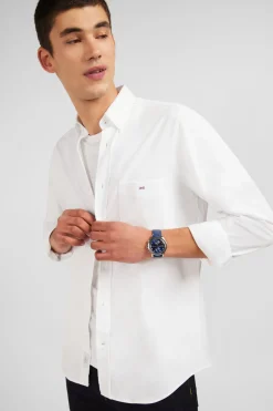 White pinpoint cotton shirt