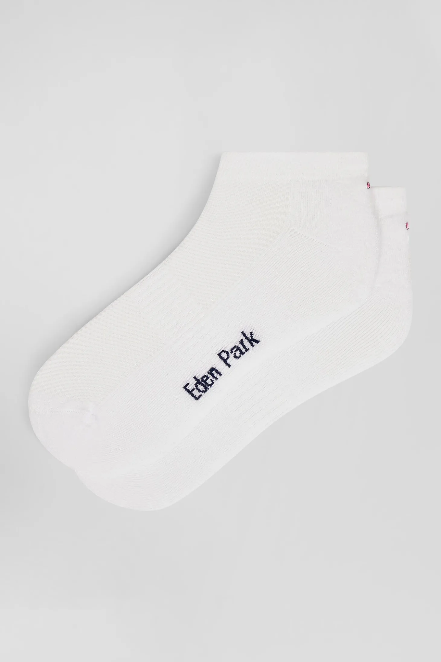 White stretch cotton low-cut socks