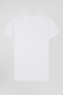 White stretch cotton T-shirt