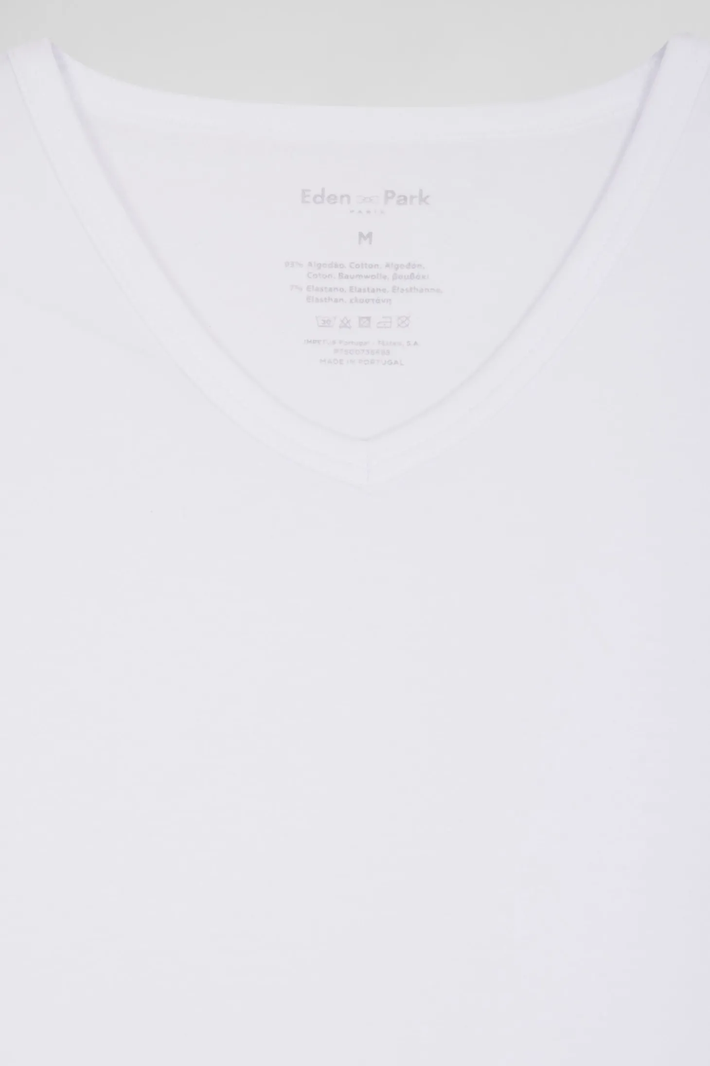 White stretch cotton T-shirt