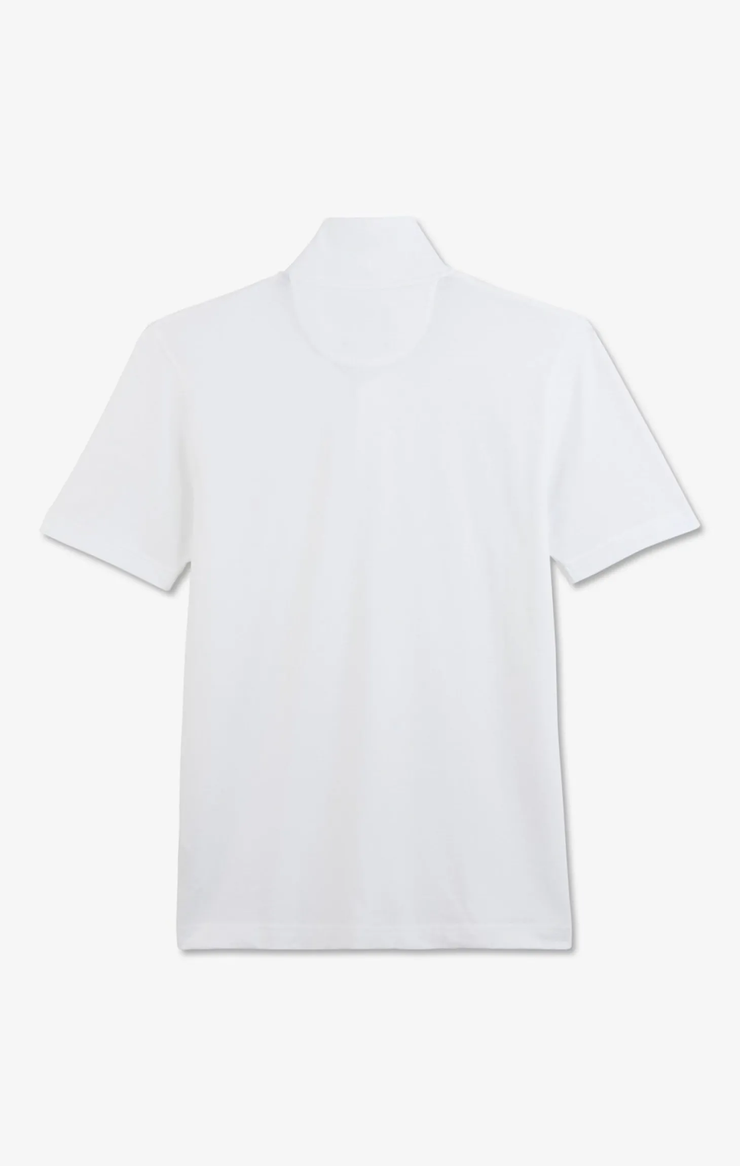 White stretch pima cotton polo